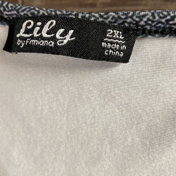 Lily by Firmiana Womens Blouse Tunic Top Black Gray Size 2XL Witchy Goth - Picture 7 of 9